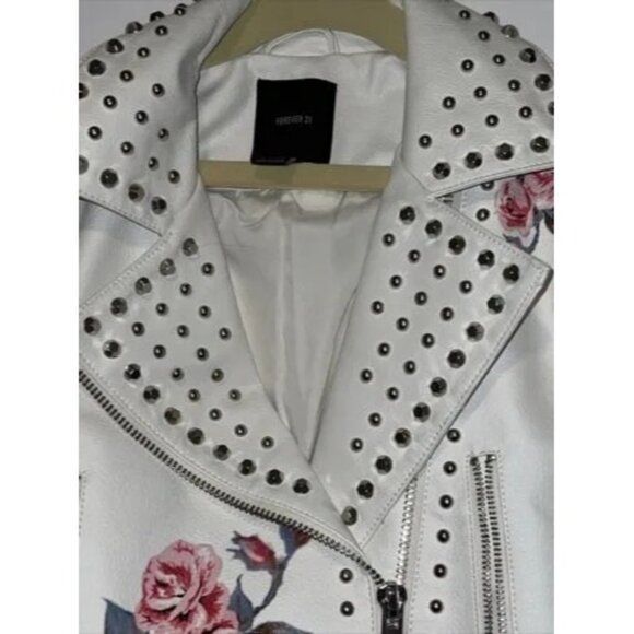 Forever 21 Premium Label Rose Rhinestone Jacket Small - Picture 5 of 11